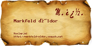 Markfeld Áldor névjegykártya